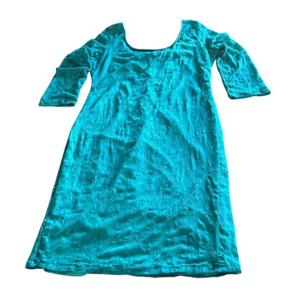 Bailey Blue Teal Stretch Lace Dress Juniors Size XL Bodycon Lined - Picture 6 of 10